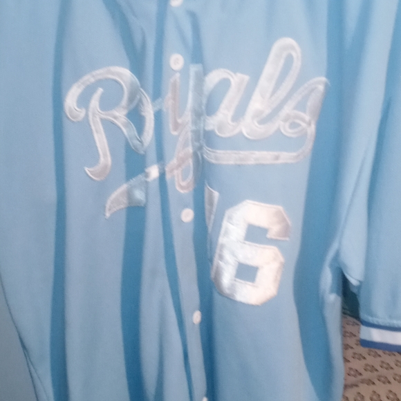 Bo Jackson Kansas City Royals jersey#16 Carolina blue&white. Mitchell&Ness1980 - Picture 8 of 9